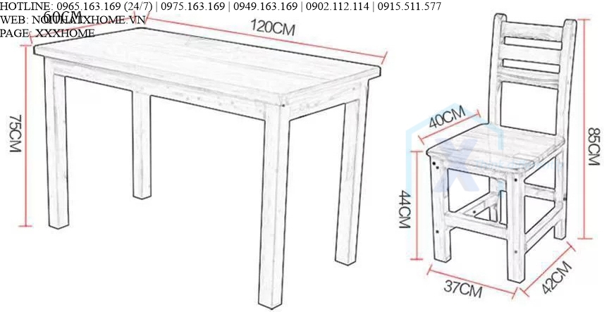 BÀN GHẾ ĂN GỖ X HOME HÀ NỘI SÀI GÒN HỒ CHÍ MINH XHOME2239