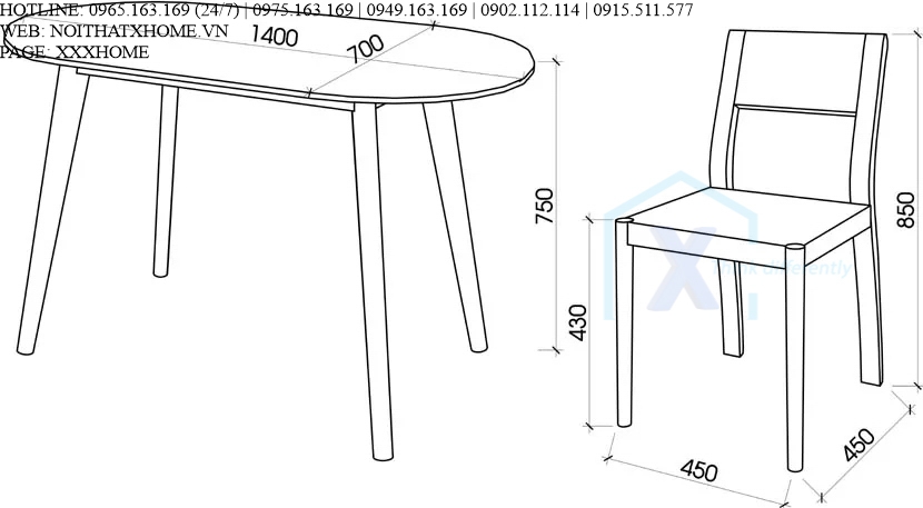 BÀN GHẾ ĂN GỖ X HOME HÀ NỘI SÀI GÒN HỒ CHÍ MINH XHOME4437