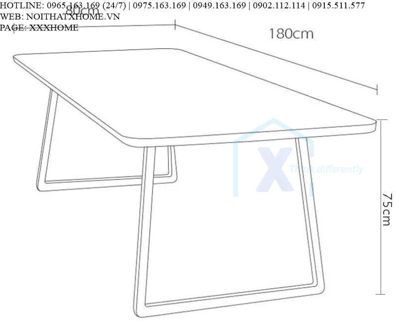 BÀN LÀM VIỆC GỖ X HOME Hà Nội Sài Gòn Hồ Chí Minh XHOME2240