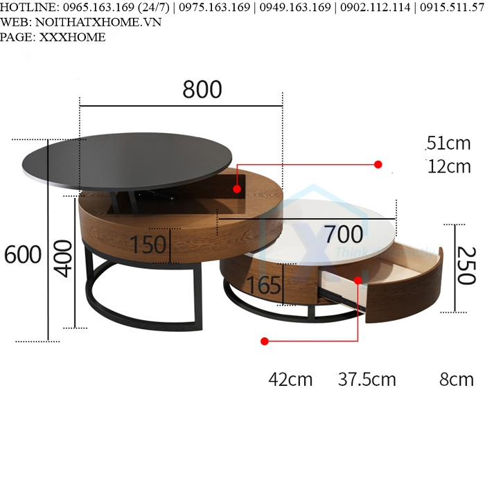 BÀN TRÀ BẮC ÂU X HOME Hà Nội XHOME1311