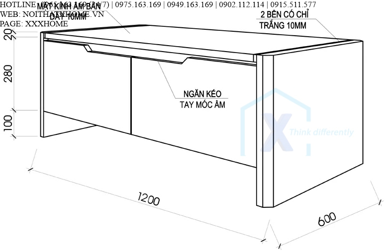 BÀN SOFA BÀN TRÀ GỖ X HOME HÀ NỘI SÀI GÒN HỒ CHÍ MINH XHOME3320