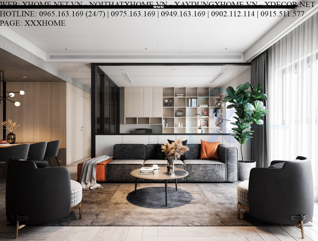 X HOME THIẾT KẾ CĂN HỘ CHUNG CƯ MULBERRY LANE 120 M2