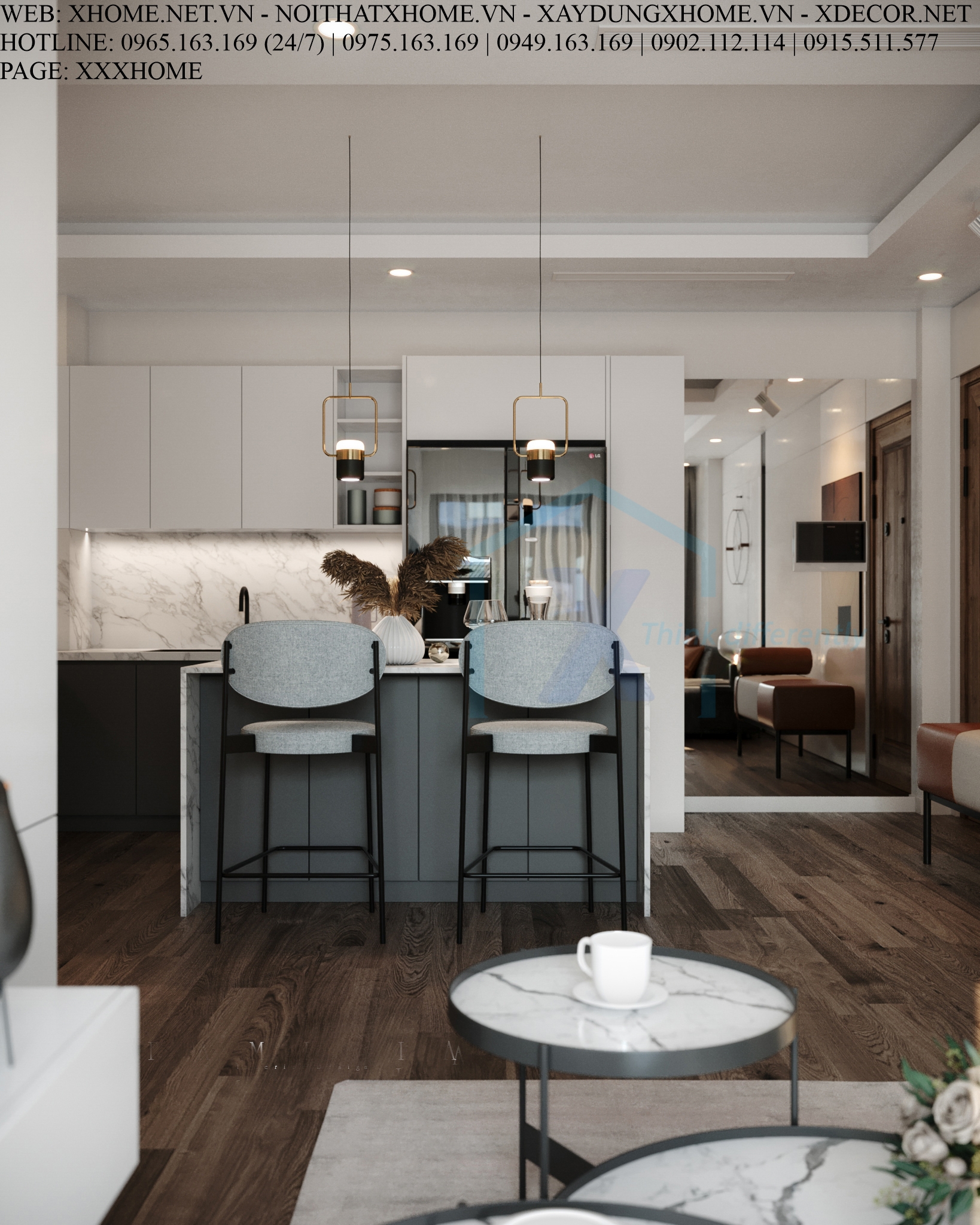 X HOME THIẾT KẾ CĂN HỘ CHUNG CƯ TAY HO RESIDENCE 70 M2