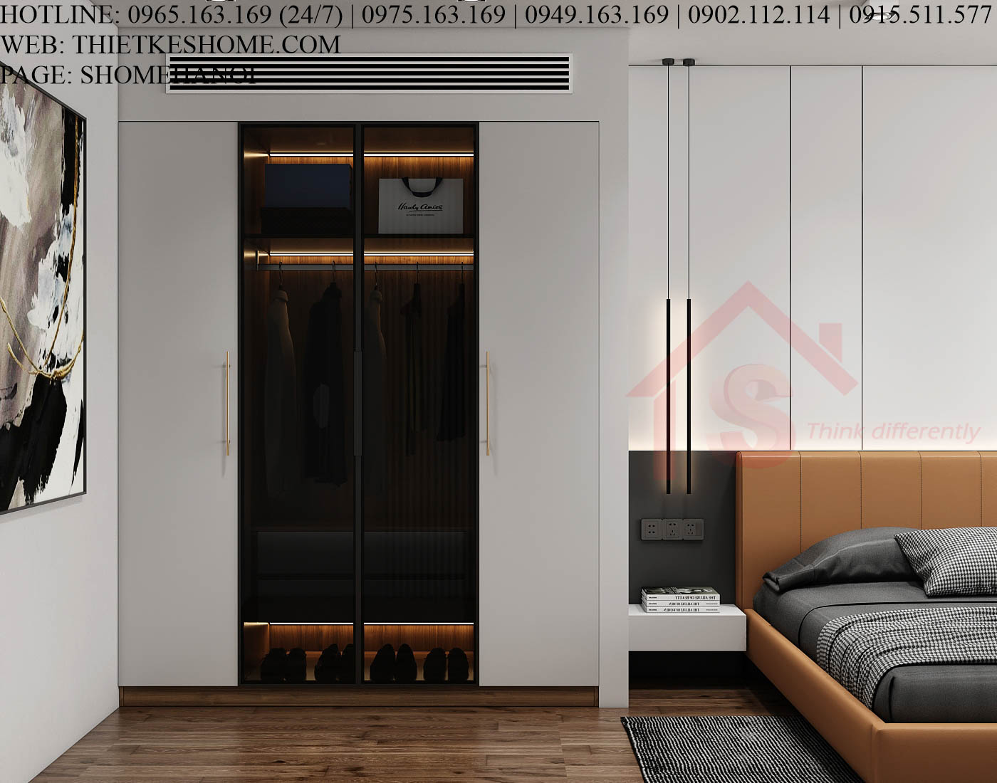 S HOME Combo mẫu nội thất phòng ngủ đẹp hiện đại tiện dụng SHOME6803