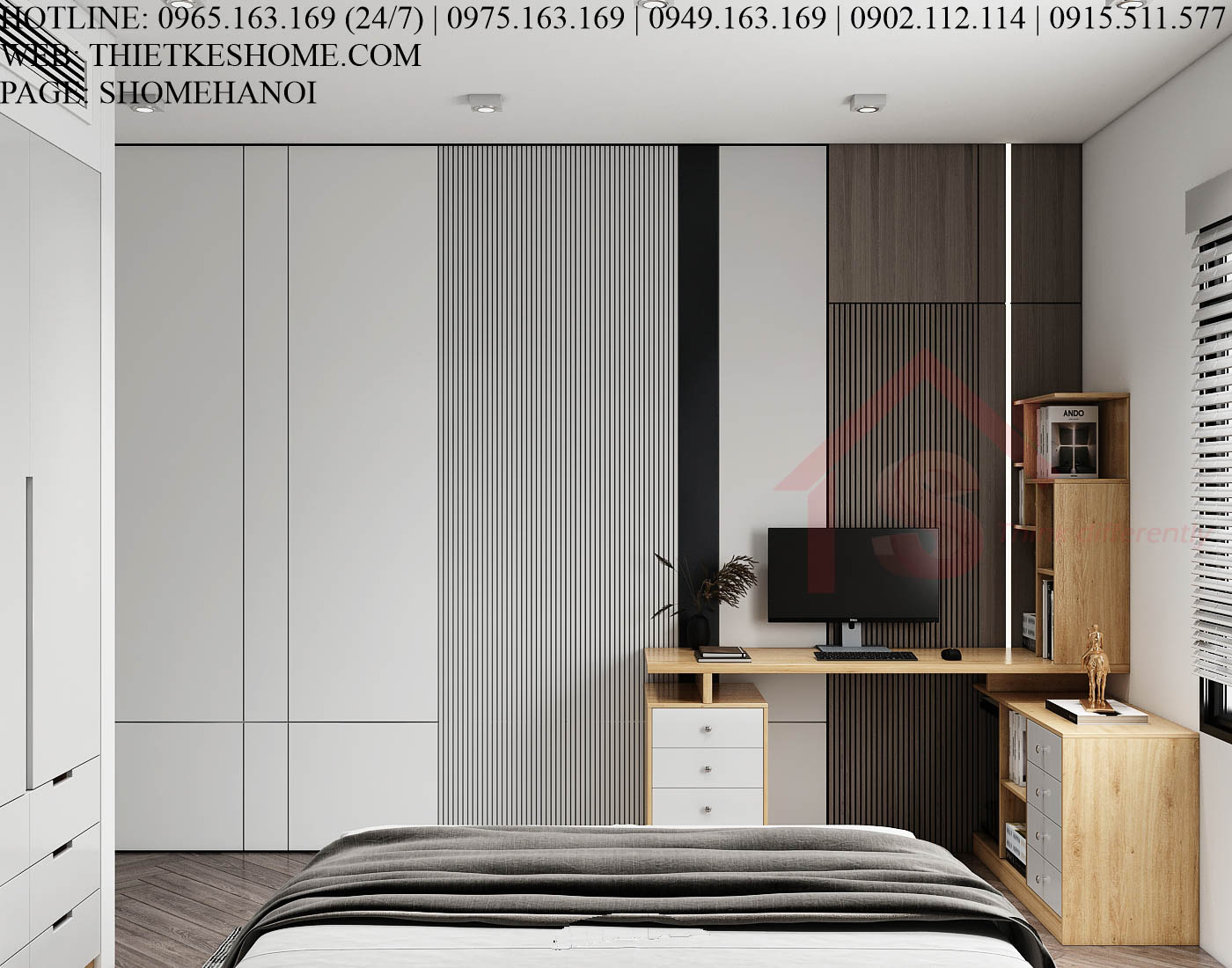 S HOME Combo mẫu nội thất phòng ngủ đẹp hiện đại tiện dụng SHOME6804