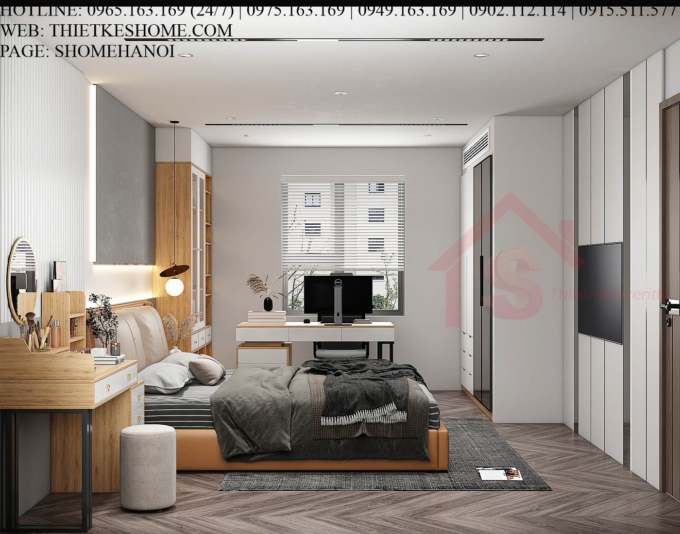 S HOME Combo mẫu nội thất phòng ngủ đẹp hiện đại tiện dụng SHOME6820