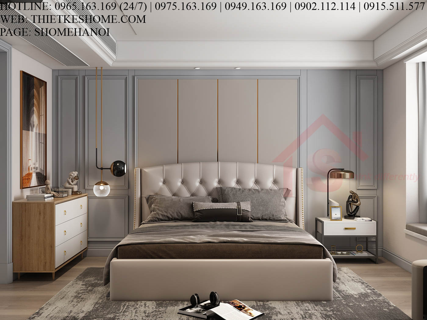 S HOME Combo mẫu nội thất phòng ngủ đẹp hiện đại tiện dụng SHOME6823