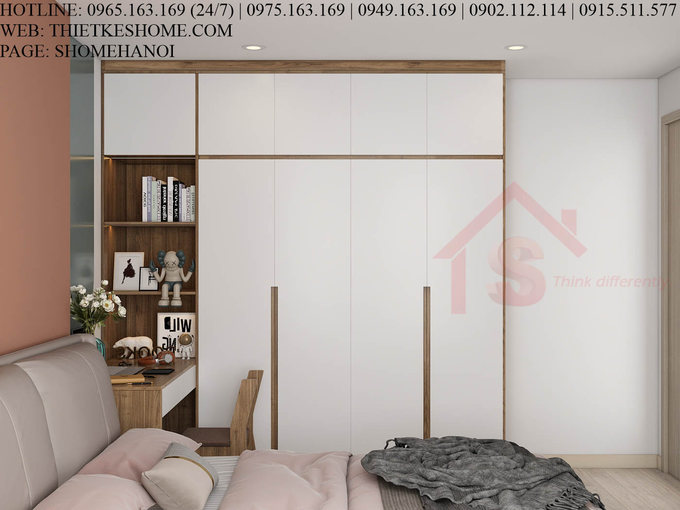 S HOME Combo mẫu nội thất phòng ngủ đẹp hiện đại tiện dụng SHOME6825
