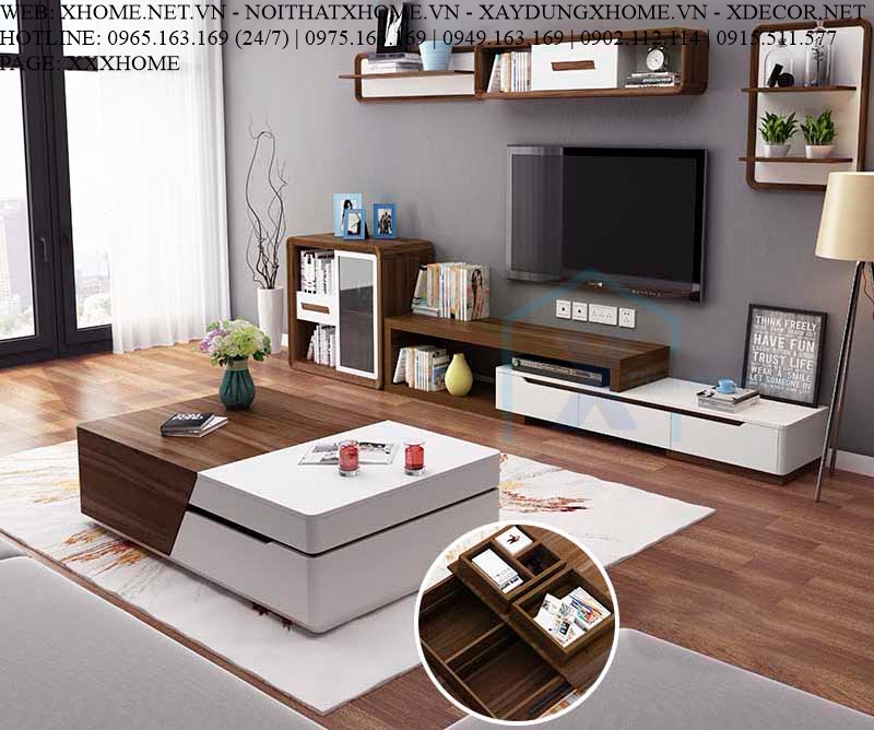 COMBO KỆ TIVI BÀN TRÀ X HOME SÀI GÒN HỒ CHÍ MINH HÀ NỘI XHOME3312