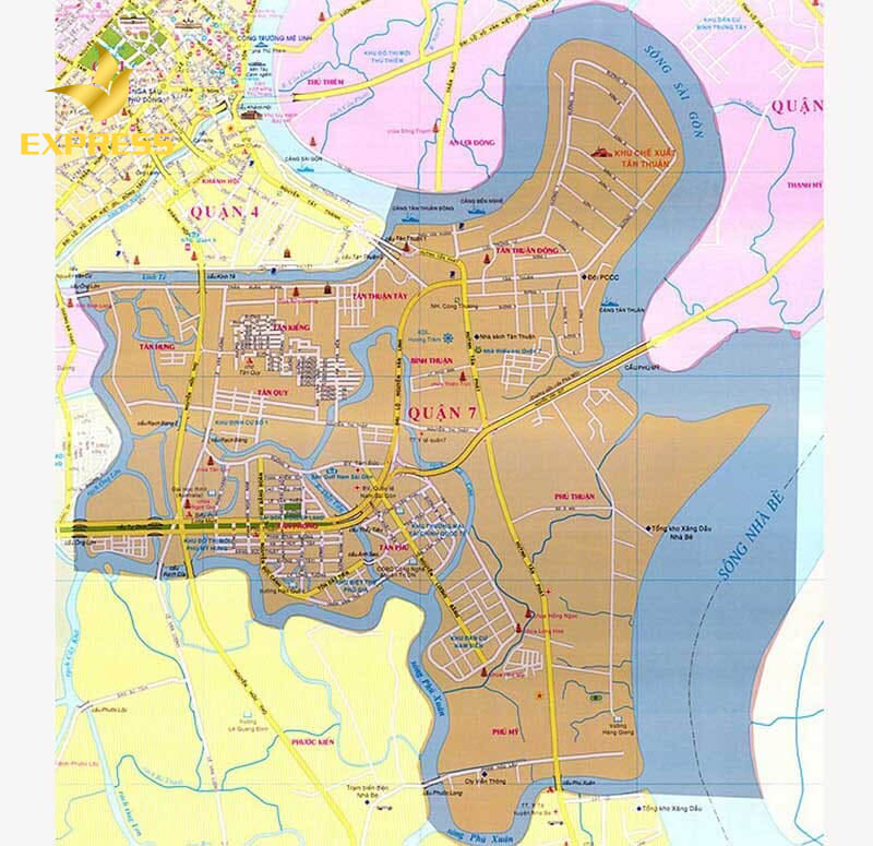 Bản đồ quy hoạch quận 7 tổng thể
