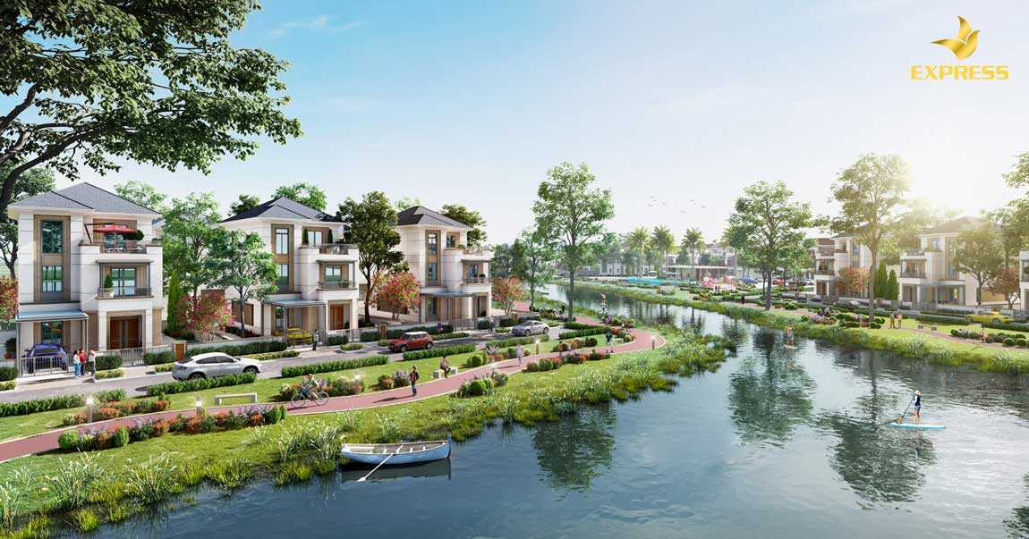 Biệt thự ven hồ aqua city