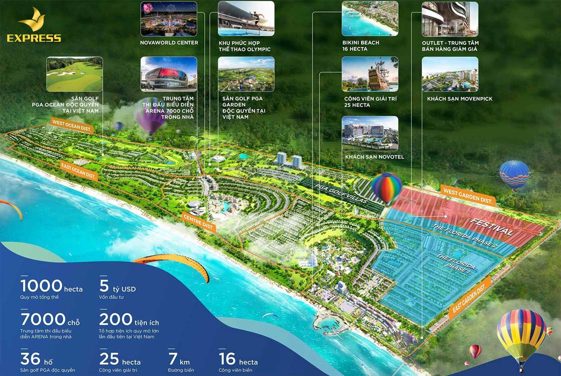 Mặt bằng tổng thể novaworld phan thiết 