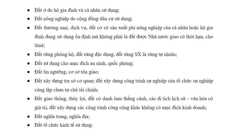 Cá nhân, hộ gia đình sẽ được sử dụng đất lâu dài nếu thuộc một trong các trường hợp trên