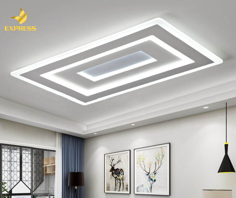 Đèn trần phòng khách đơn giản