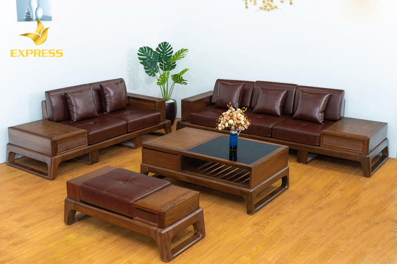 Kiểu dáng thiết kế mẫu bàn ghế gỗ phòng khách nhỏ rất đa dạng