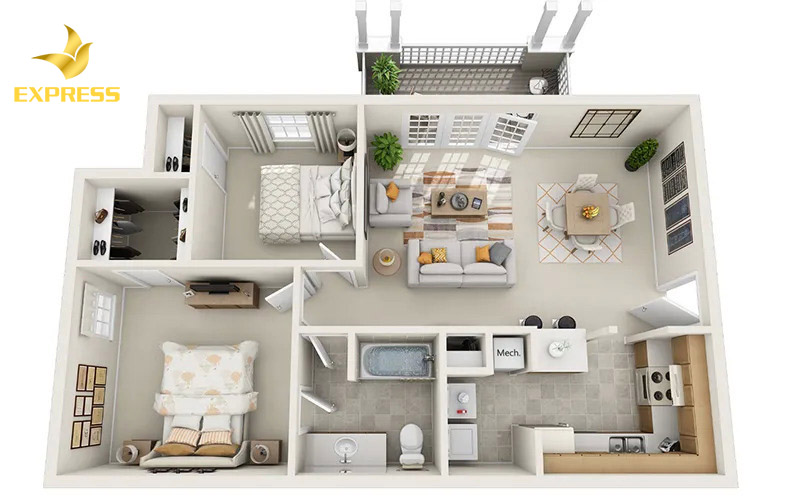 Lên bản vẽ chi tiết về việc thiết kế công năng nhà giúp gia chủ dễ dàng thiết kế nội thất