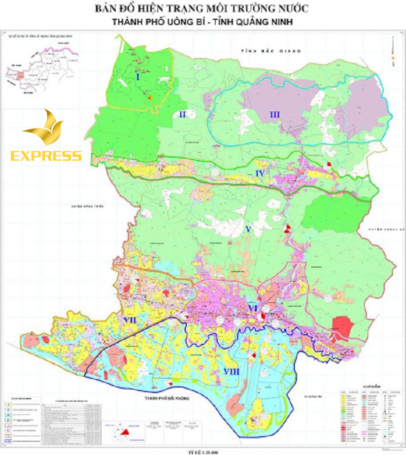 Tham khảo bản đồ hành chính của khu vực Uông Bí mới nhất