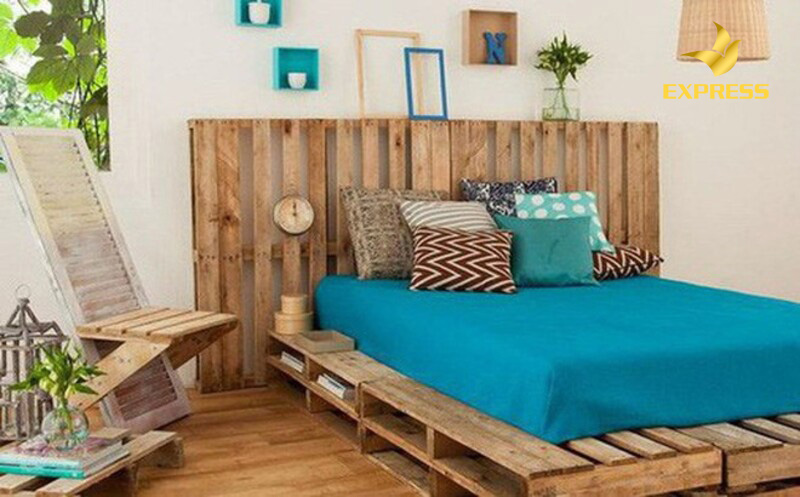 Pallet gỗ được tận dụng để thiết kế nội thất đầy ấn tượng