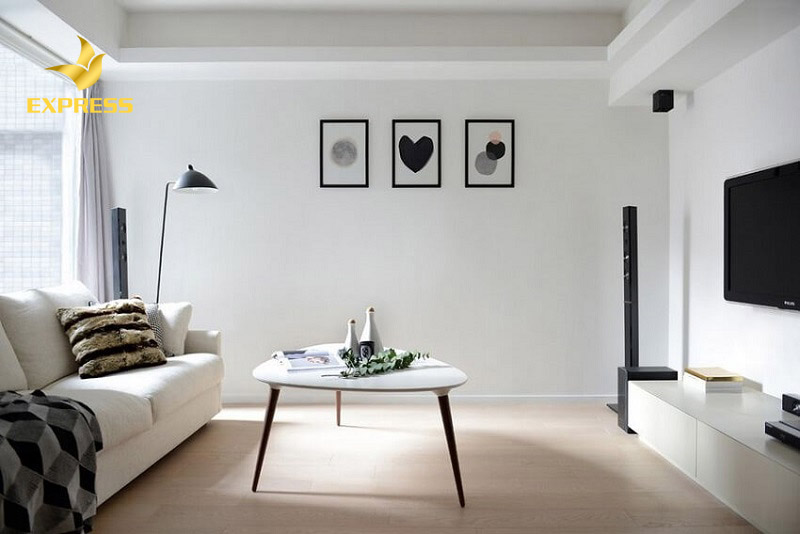 Trang trí phòng khách theo phong cách tối giản