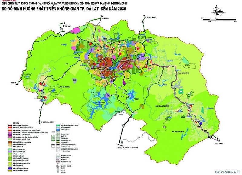 Bản đồ chi tiết quy hoạch Đà Lạt mới nhất cho đến năm 2030