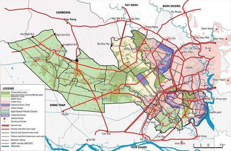 Dự án bản đồ quy hoạch Long An giai đoạn 2030-2050