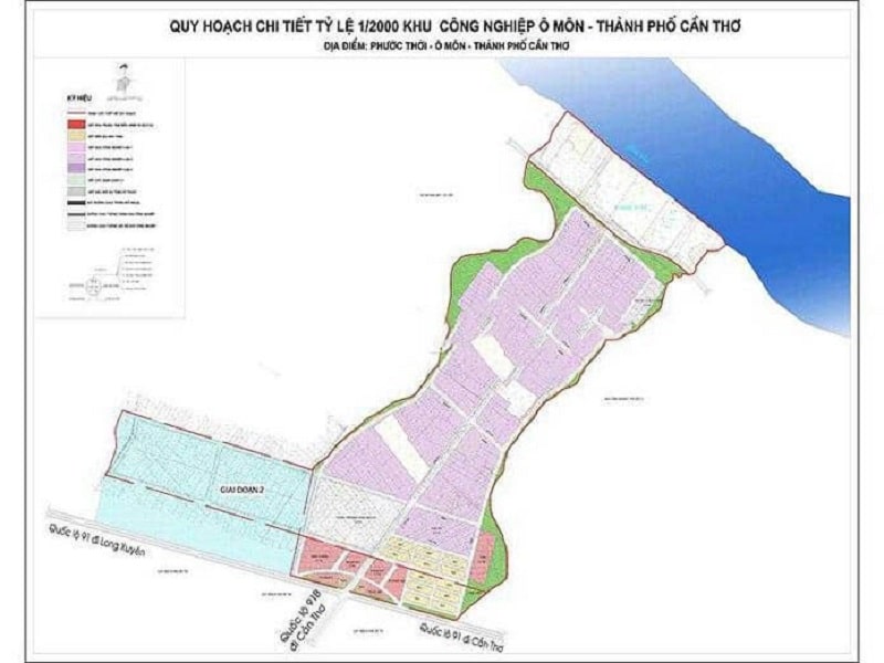 Bản đồ dự án quy hoạch tại khu công nghiệp Bắc Ô Môn