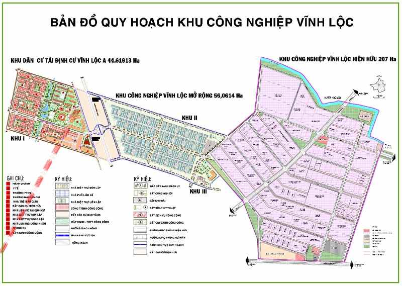 Bản đồ quy hoạch khu công nghiệp Vĩnh Lộc Bình Chánh