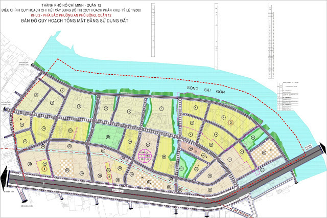 Bản đồ quy hoạch phường An Phú Đông quận 12 phía Bắc