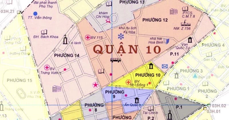 Các đơn vị ở tại Quận 10