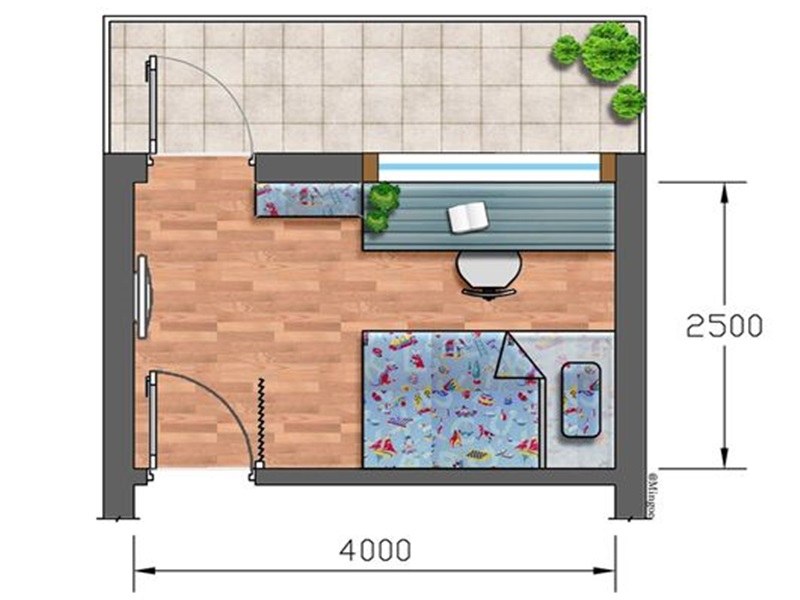 Cách bố trí phòng ngủ nhỏ 10m2 cách 3