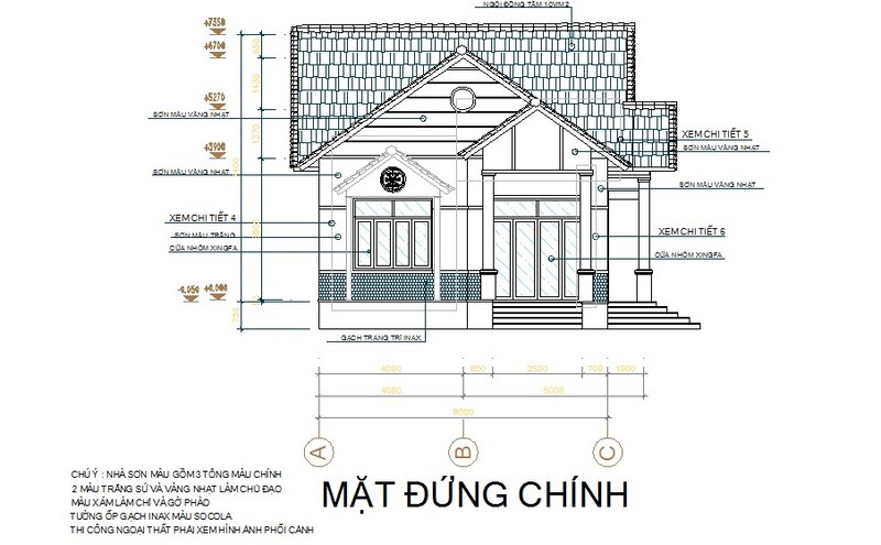 Cách đọc bản vẽ mặt đứng