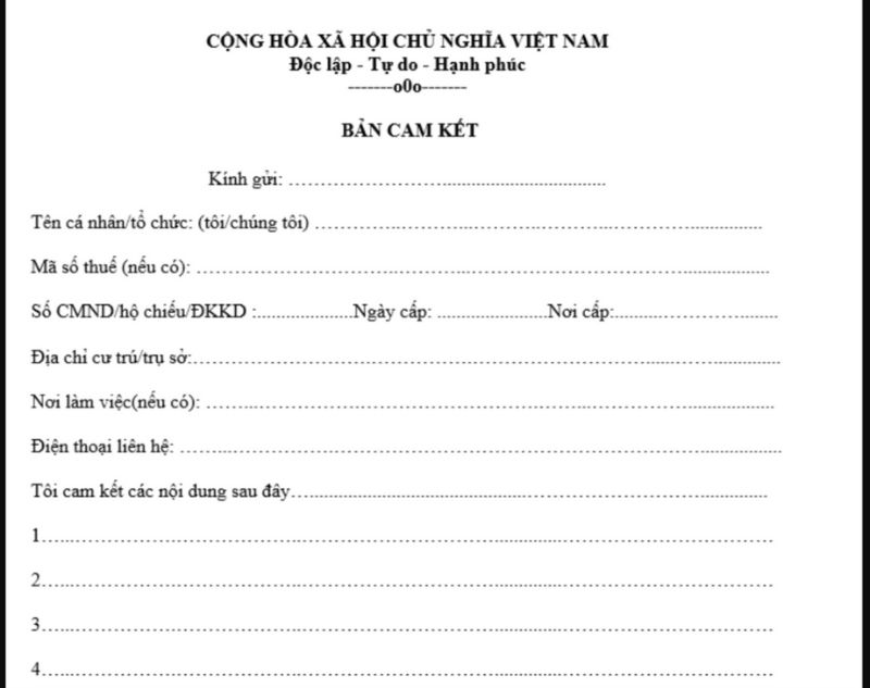 Cần phải ghi đủ thông tin của cá nhân, tổ chức có liên quan