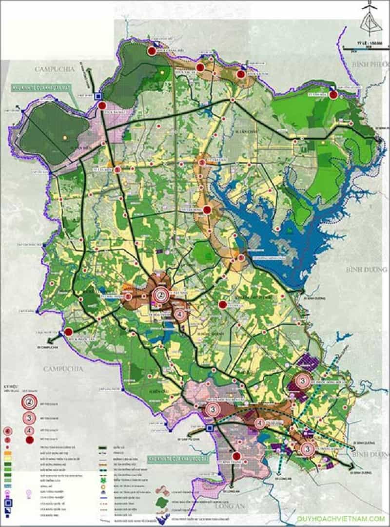 Cụ thể bản đồ quy hoạch thành phố Tây Ninh cho đến năm 2050