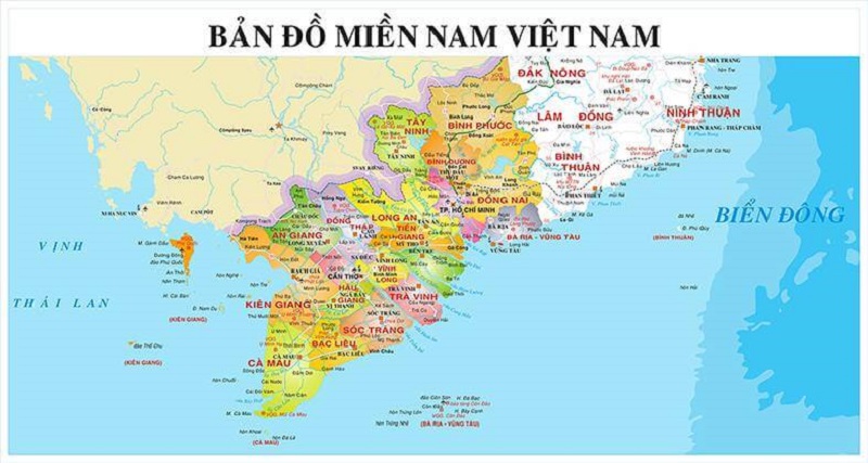 Bản đồ miền Nam- Phân tích bản đồ miền Nam mới nhất