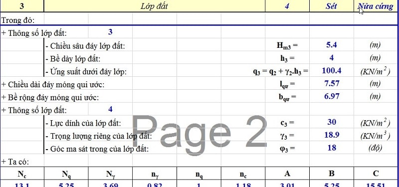 Hình tham khảo 4 điền vào bảng tra sức chịu tải của đất nền