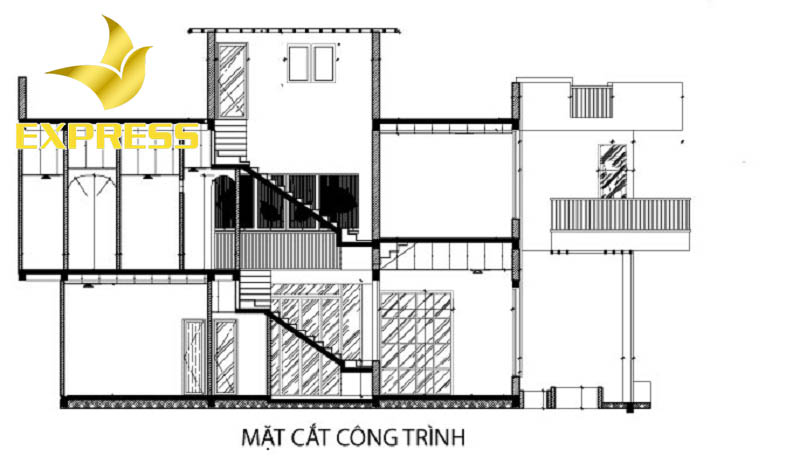 Kiểu nhà ống với 2 tầng tum được sử dụng phổ biến hiện nay