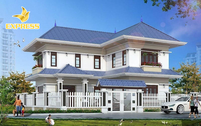 Mẫu biệt thự nhà vườn mái thái