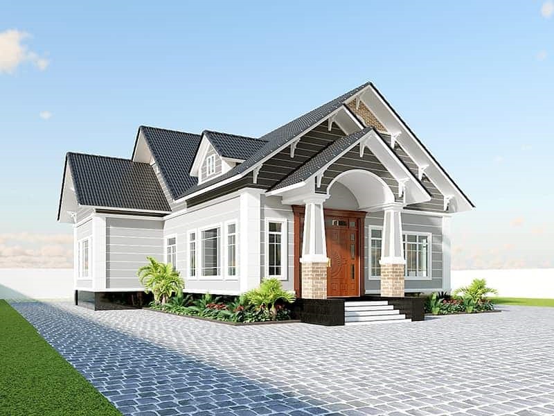 Nhà Mái Ngói Hiện Đại 200m2