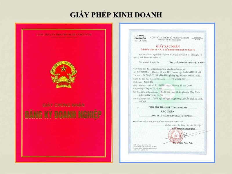 Nhận giấy phép kinh doanh