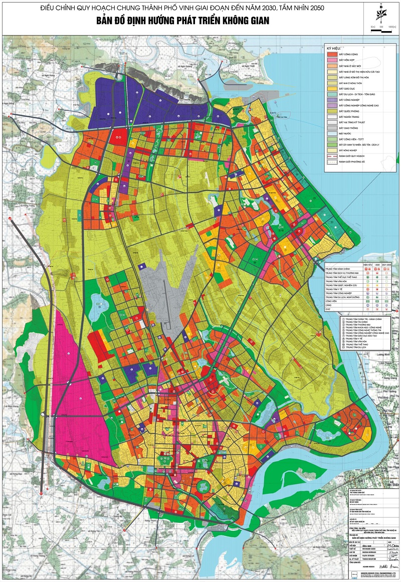 Bức tranh toàn cảnh về bản đồ quy hoạch thành phố Vinh, Nghệ An