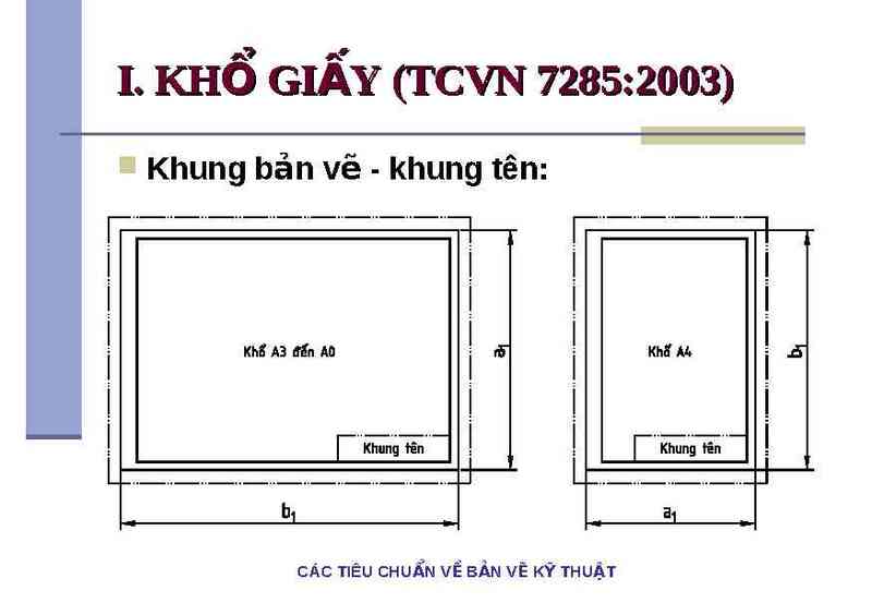 Quy định và khung bản vẽ và khung tên