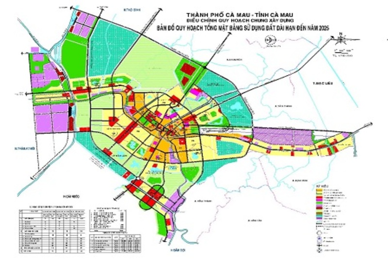 Thông tin và bản đồ quy hoạch tỉnh cà mau về phát triển không gian vùng cụ thể