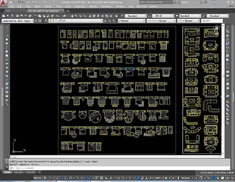 Thư viện Autocad nội thất cho mặt bằng