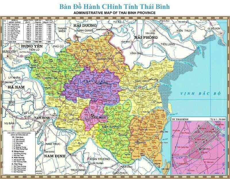 Vị trí địa lý của thành phố Thái Bình