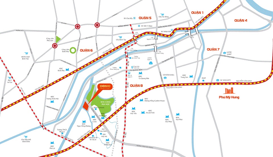 CONIC RIVERSIDE QUẬN 8