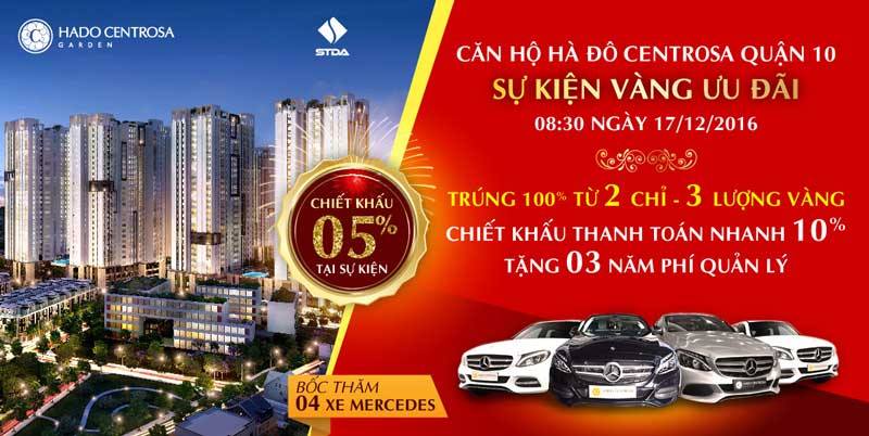 ưu đãi căn hộ hà đô centrosa 3/2 quận 10