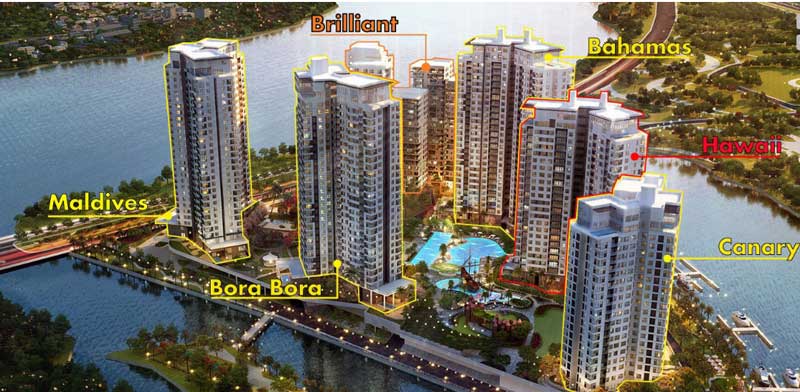 thiết kế các tòa căn hộ Diamond Island Đảo Kim Cương