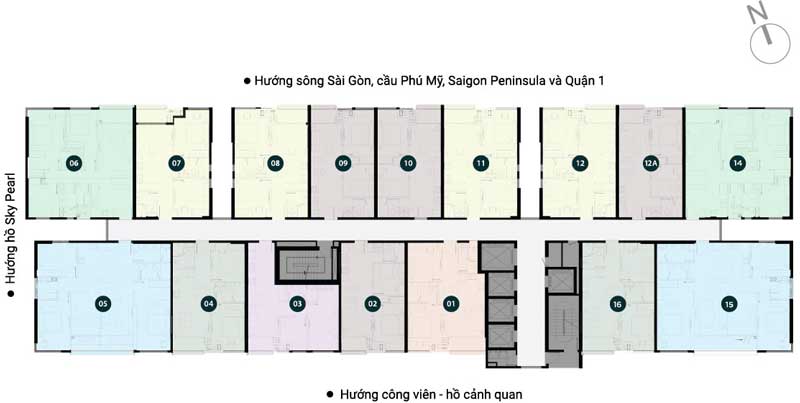 Mặt bằng tầng của dự án Sài Gòn Panorama