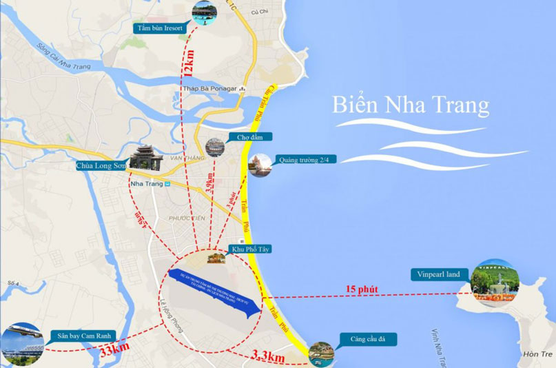 Vị trí dự án Piania City Nha Trang