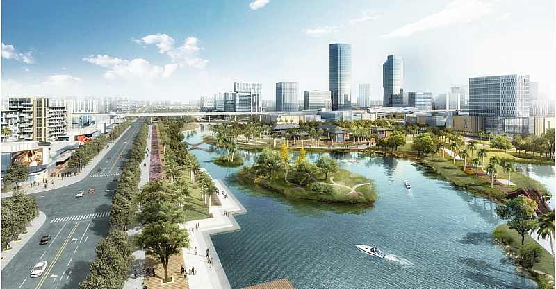 Môi trường sống xanh hiện hữu của dự án khu đô thị Swan Park